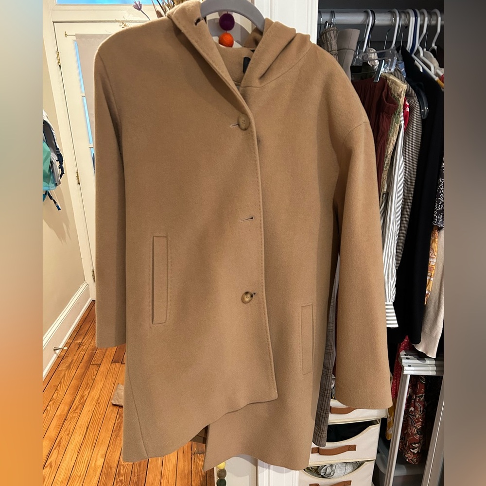 Wool-Blend Camel Coat